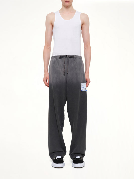 Instrumental French Terry Distressed Easy Pants in Black