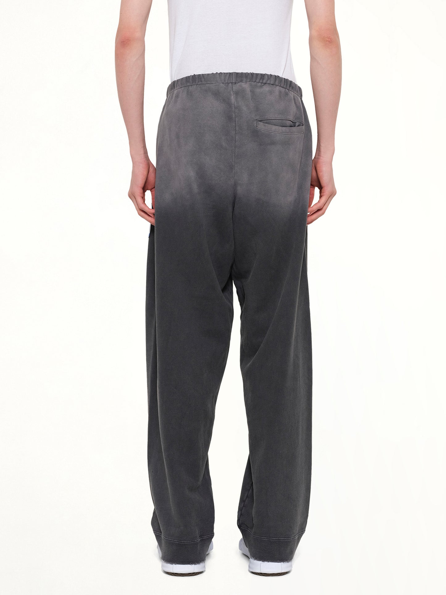 Instrumental French Terry Distressed Easy Pants in Black