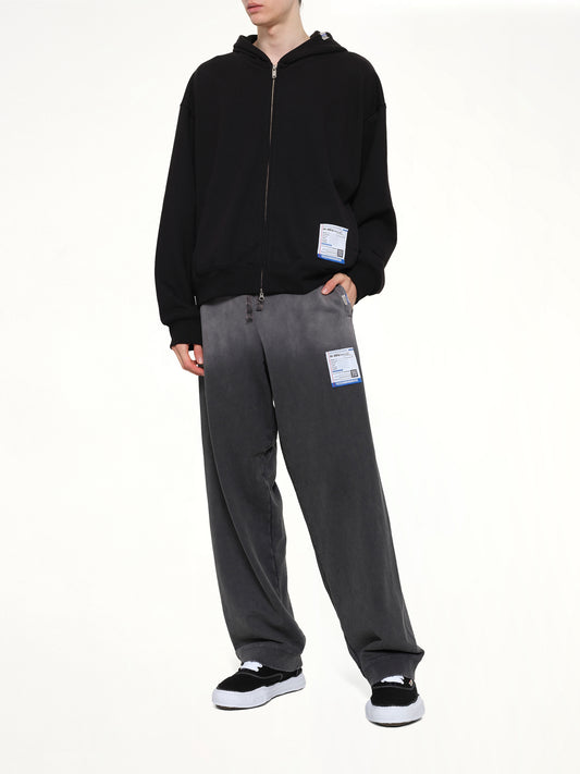 Instrumental French Terry Distressed Easy Pants in Black