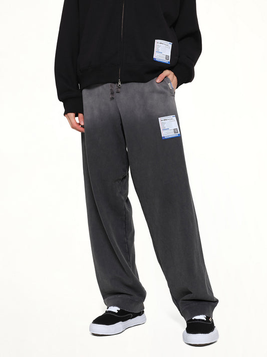 Instrumental French Terry Distressed Easy Pants in Black