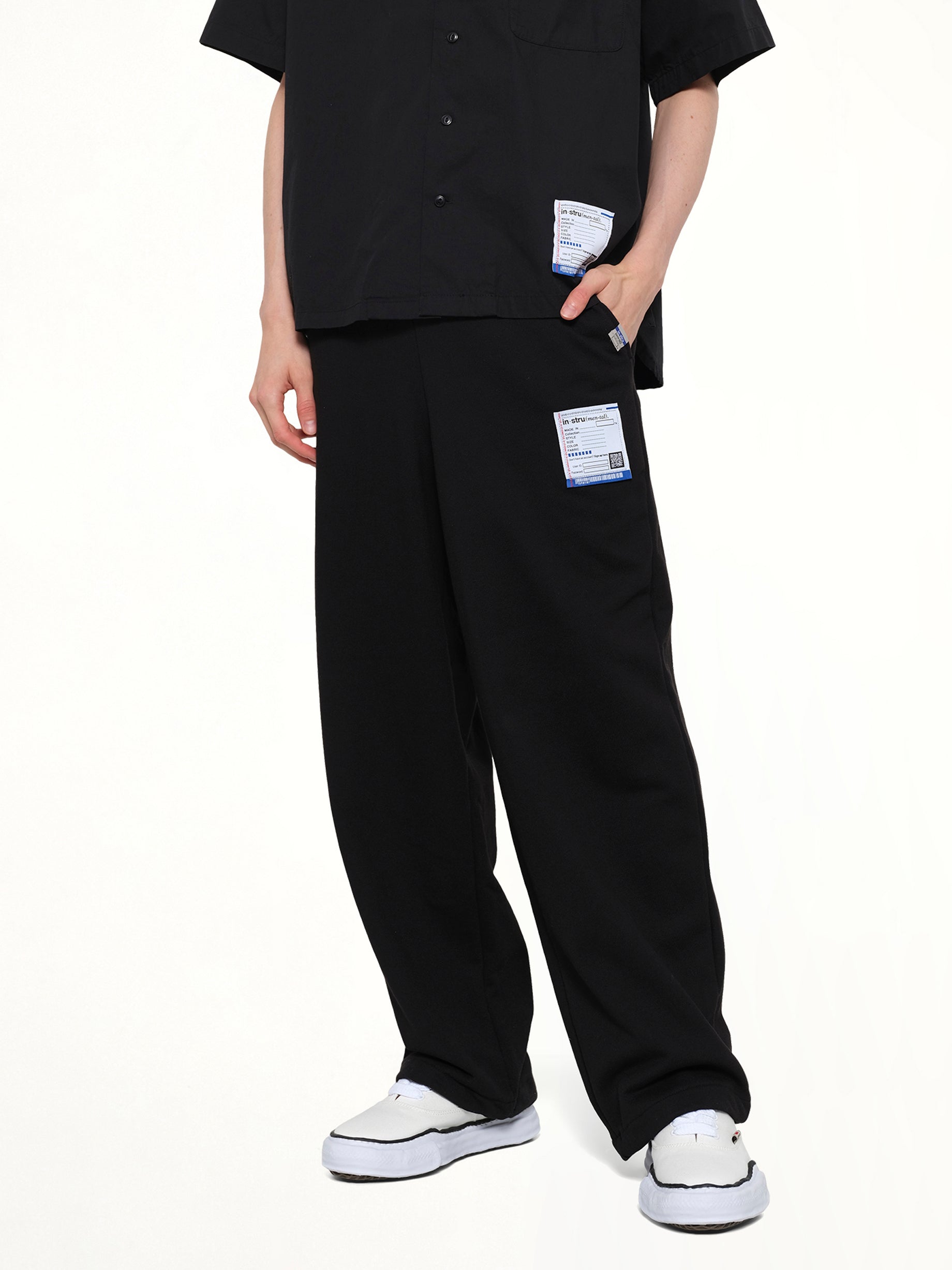 MAISON MIHARA YASUHIRO Instrumental Heavy Weight Easy Pants in Black Detail Shot from MARAIS