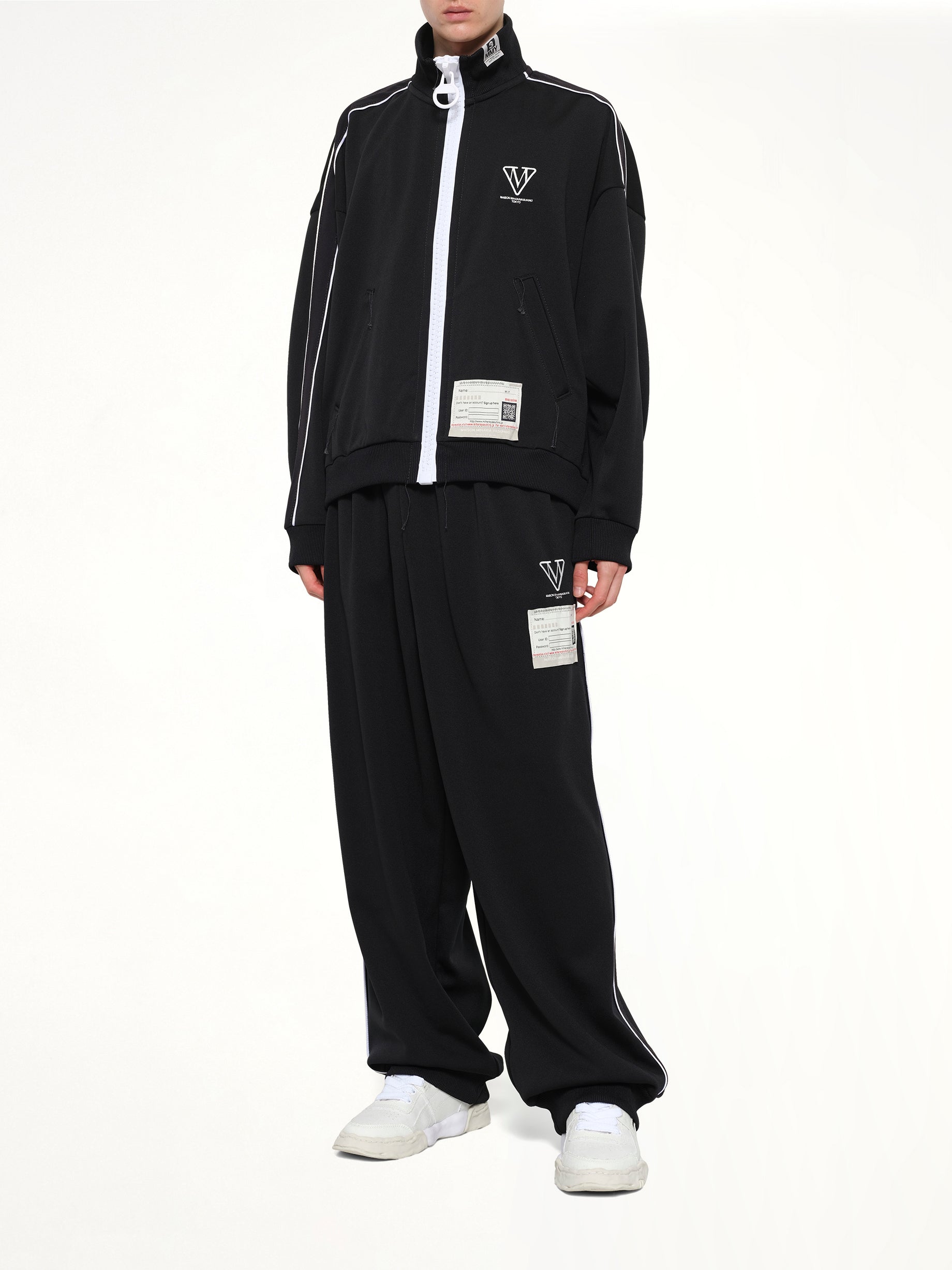 MAISON MIHARA YASUHIRO Amateur Sewn Track Pants in Black Full Reference from MARAIS
