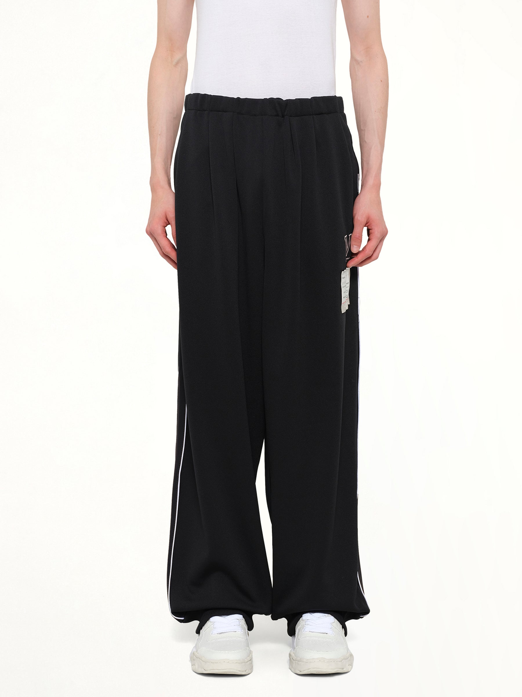블랙 아마추어 재봉 트랙 팬츠
