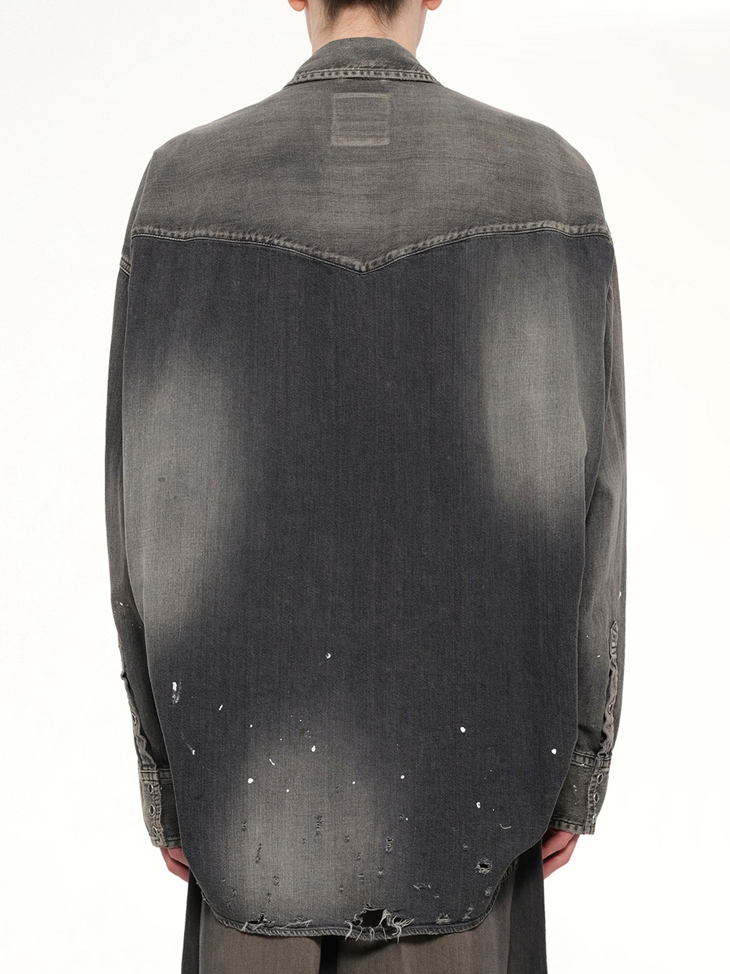 Denim Shirts W Sticker in Black