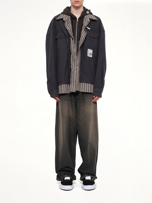 Triple Layered L/S Shirts in Black