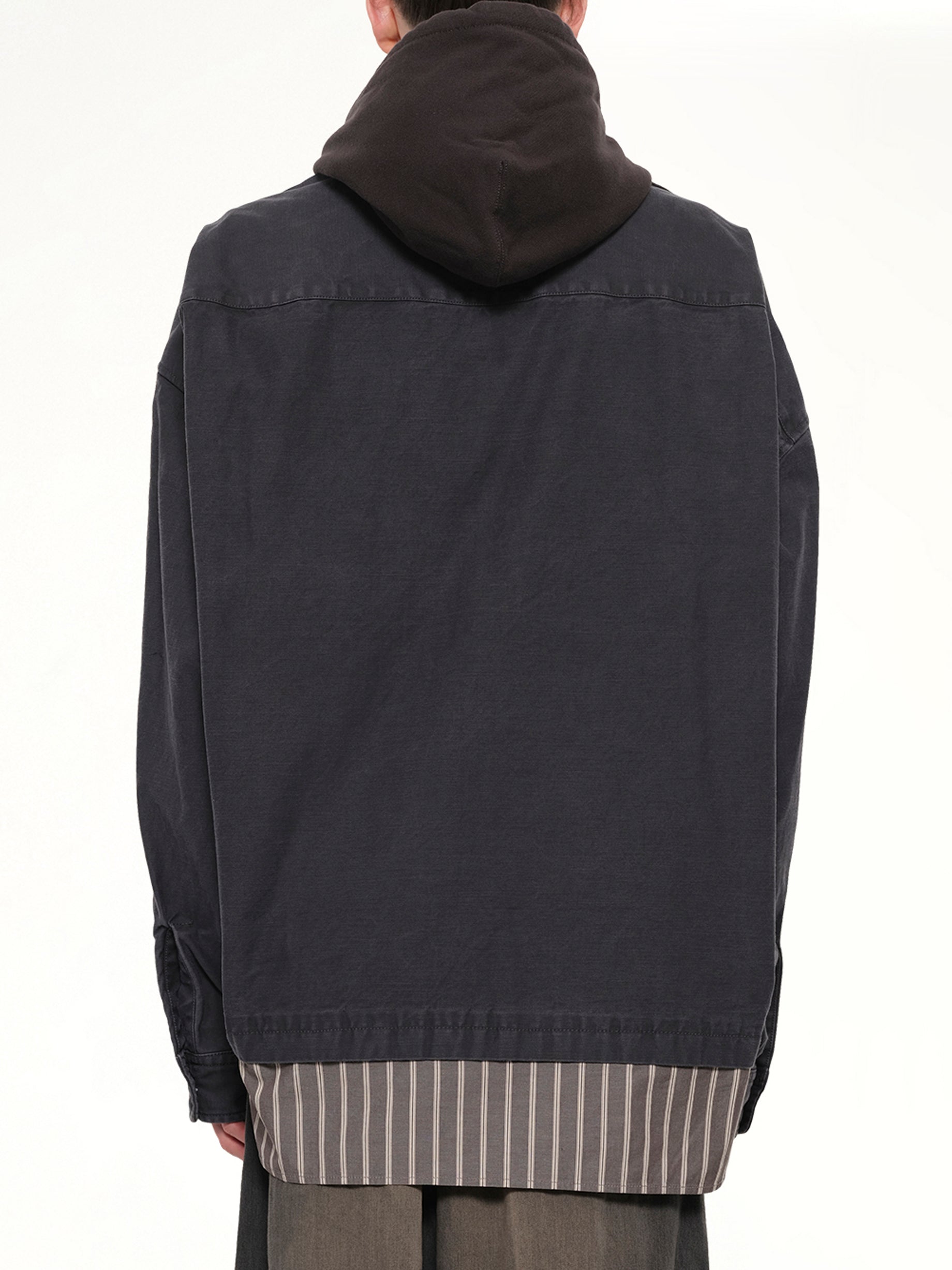 MAISON MIHARA YASUHIRO Triple Layered L/S Shirts in Black Back View from MARAIS