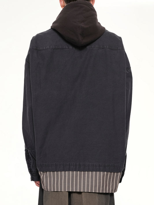 Triple Layered L/S Shirts in Black