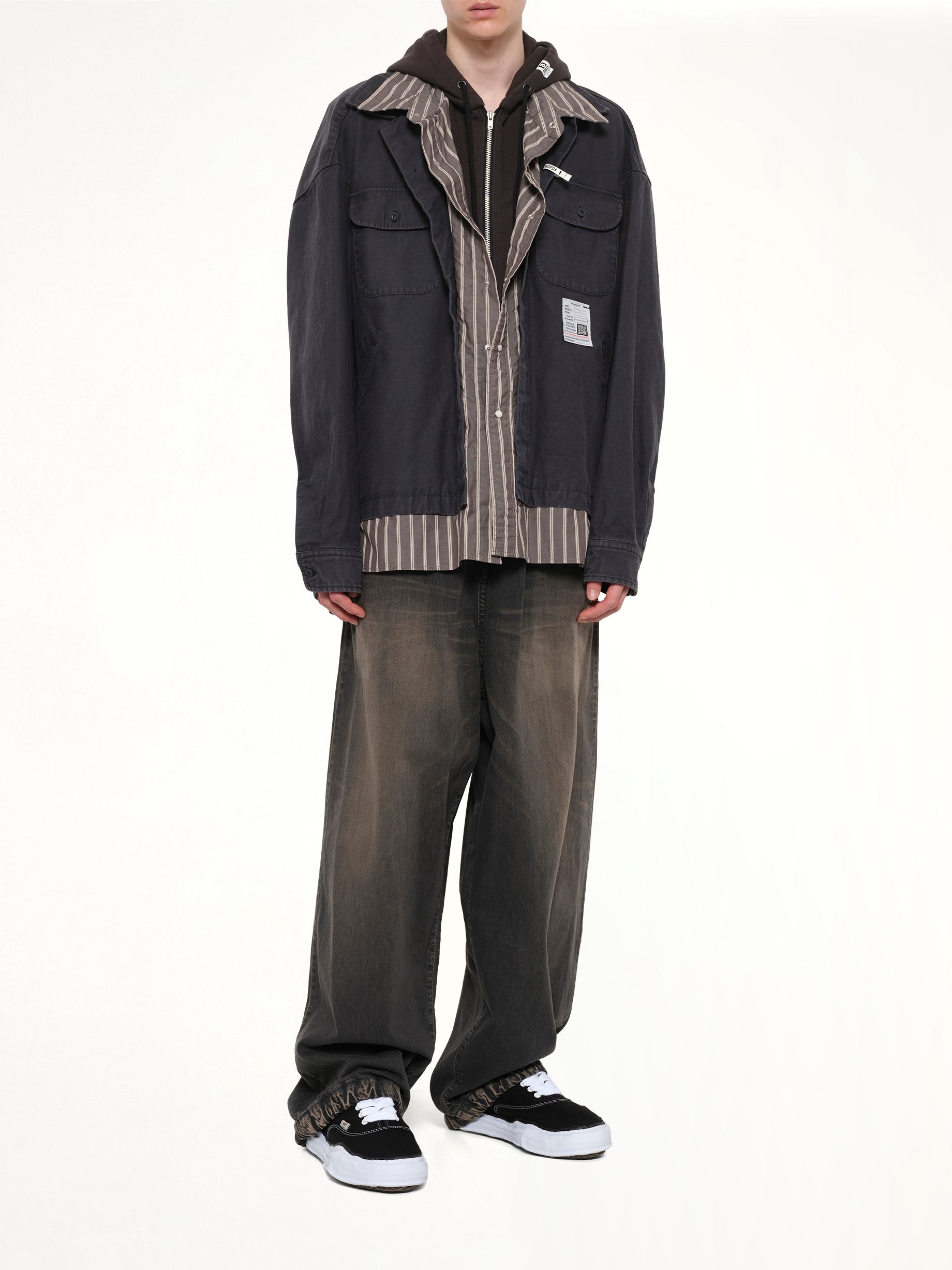 MAISON MIHARA YASUHIRO Triple Layered L/S Shirts in Black Full Reference from MARAIS
