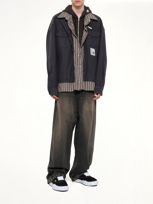 Triple Layered L/S Shirts in Black