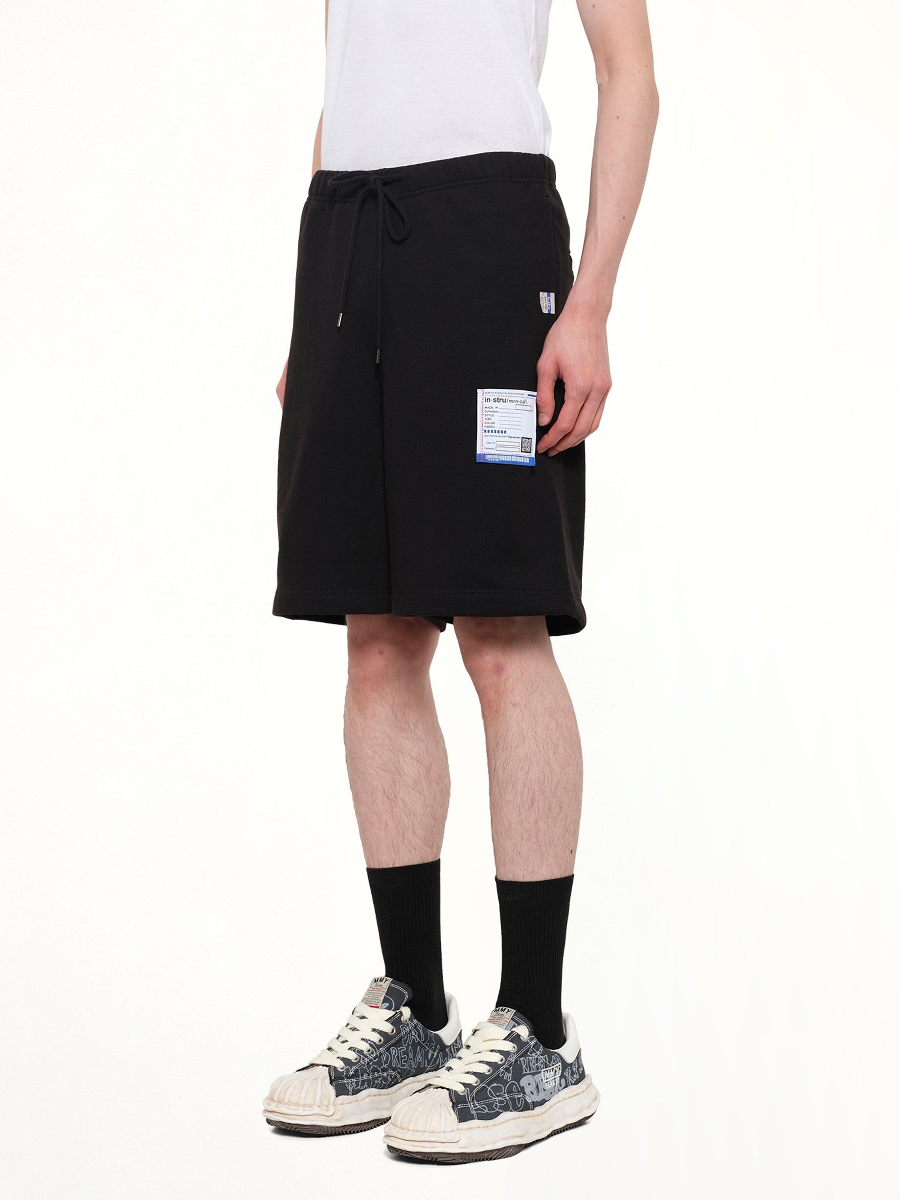 MAISON MIHARA YASUHIRO , Instrumental Heavy Weight Easy Shorts in Black Side View from MARAIS
