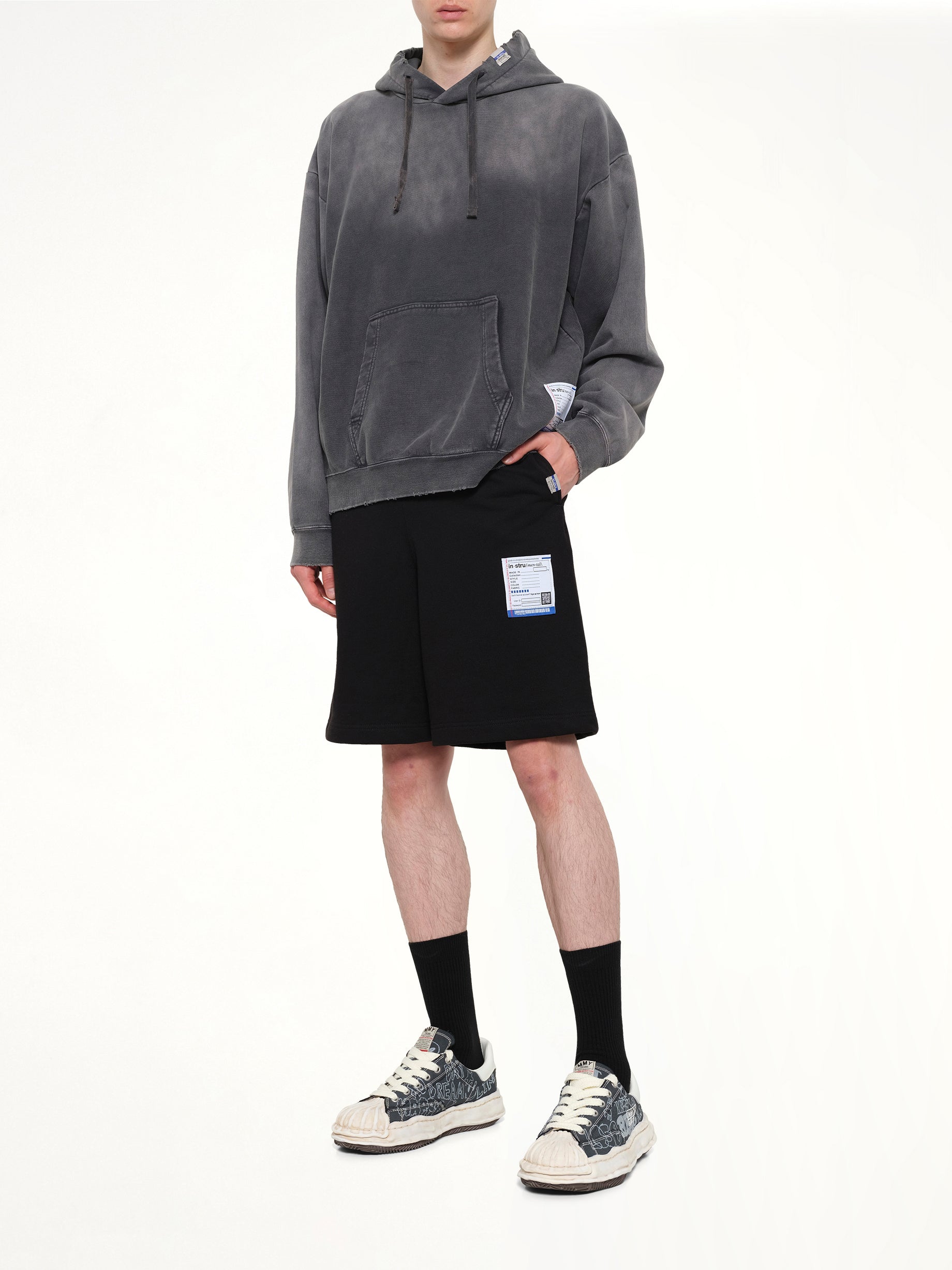 MAISON MIHARA YASUHIRO , Instrumental Heavy Weight Easy Shorts in Black Full Reference from MARAIS
