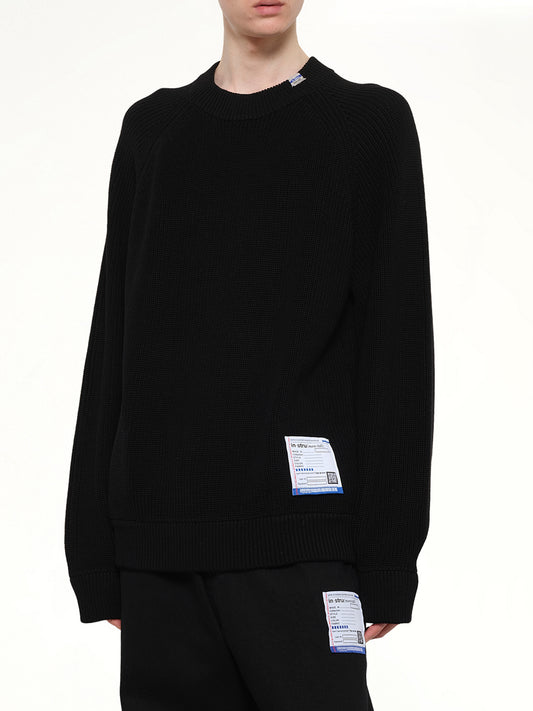 Instrumental High Density Knit Pullover in Black
