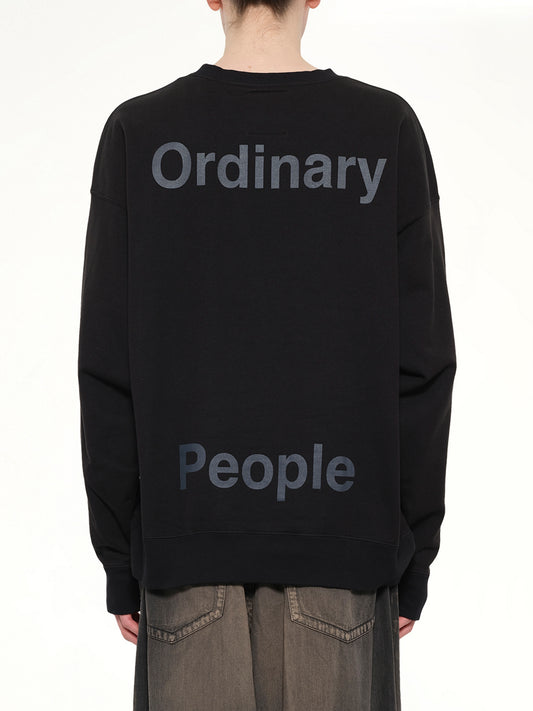 Leon Embroidery Pullover in Black
