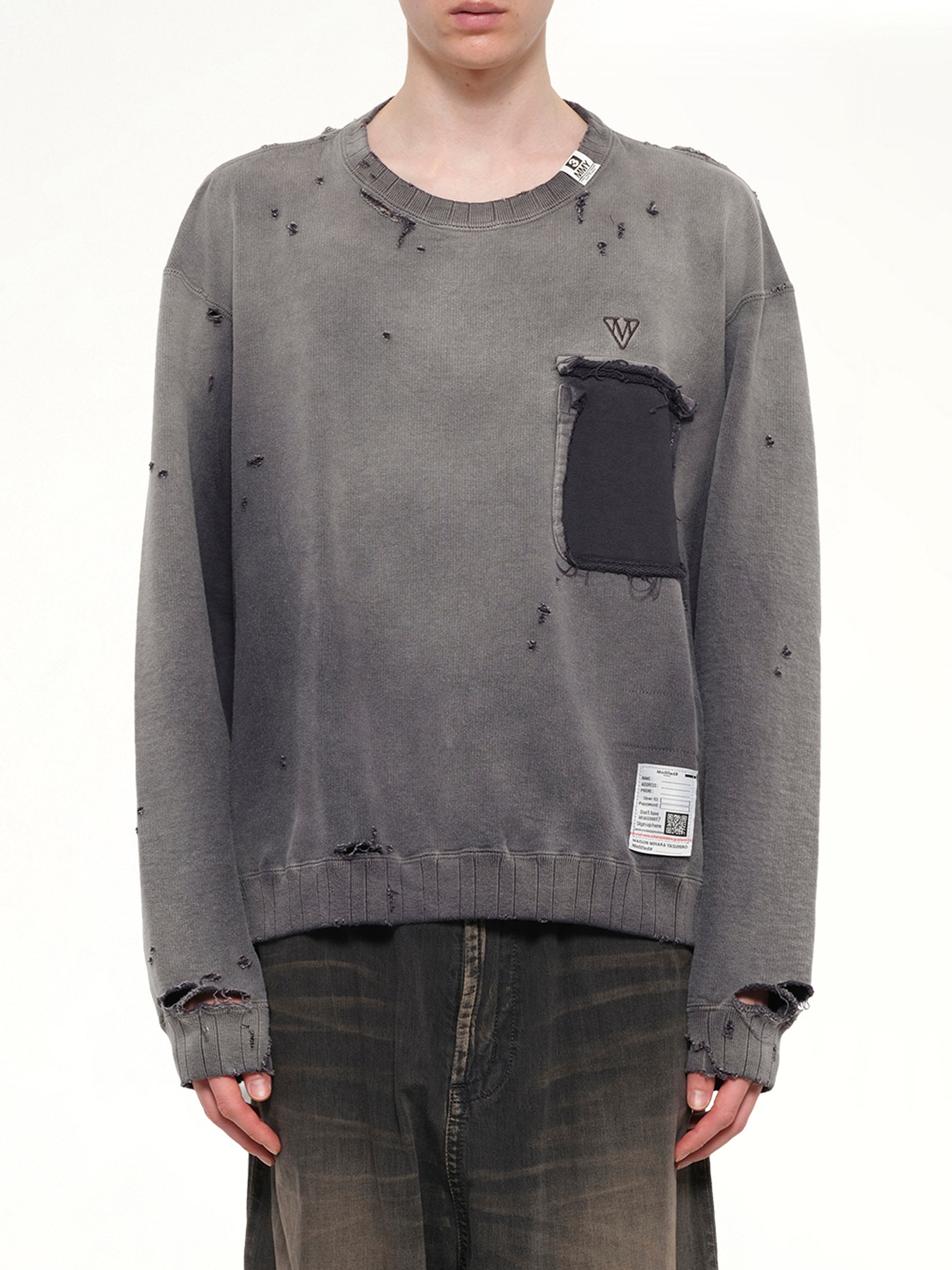 Sun Faded Pullover in Black