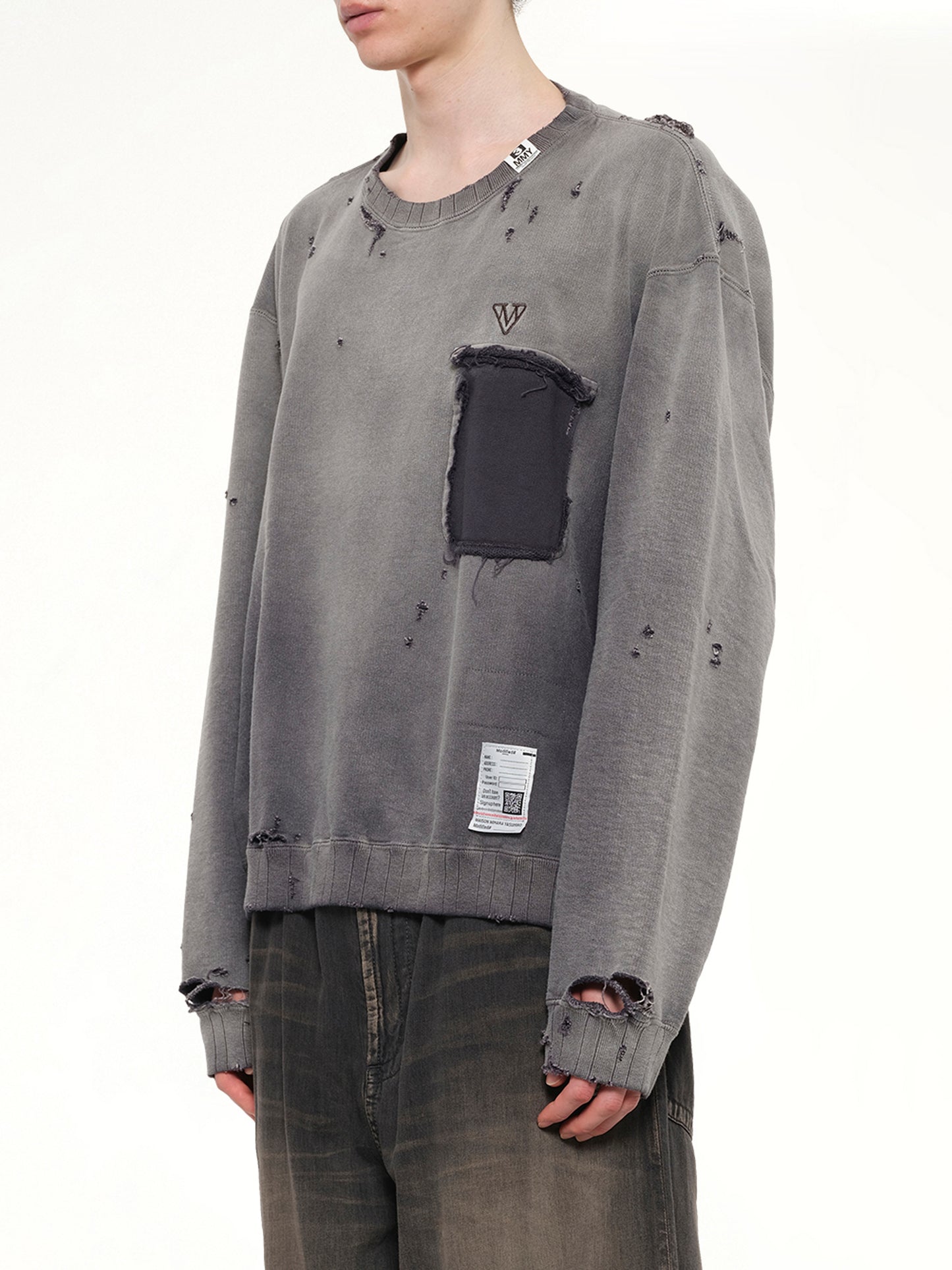 Sun Faded Pullover in Black