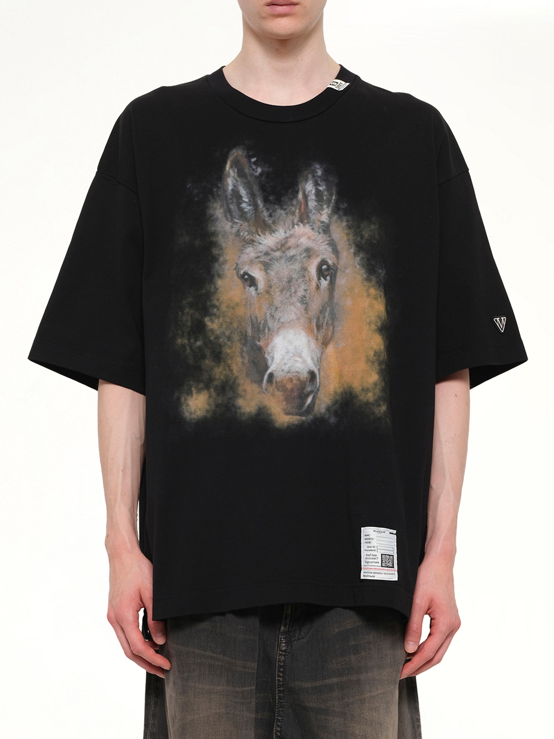 Horse Printed T-Shirt in Black