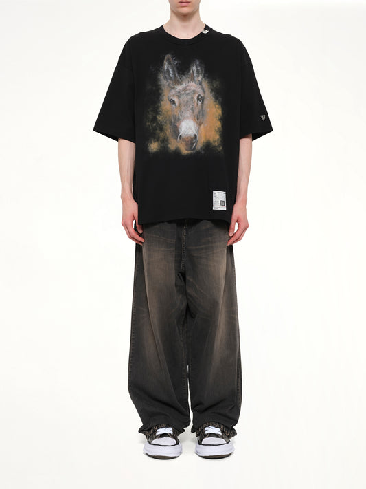 Horse Printed T-Shirt in Black