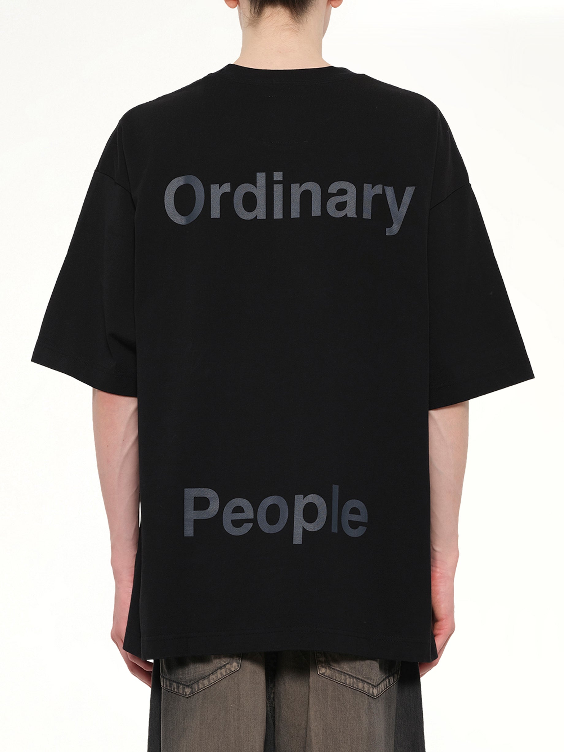 MAISON MIHARA YASUHIRO Horse Printed T-Shirt in Black Back View from MARAIS