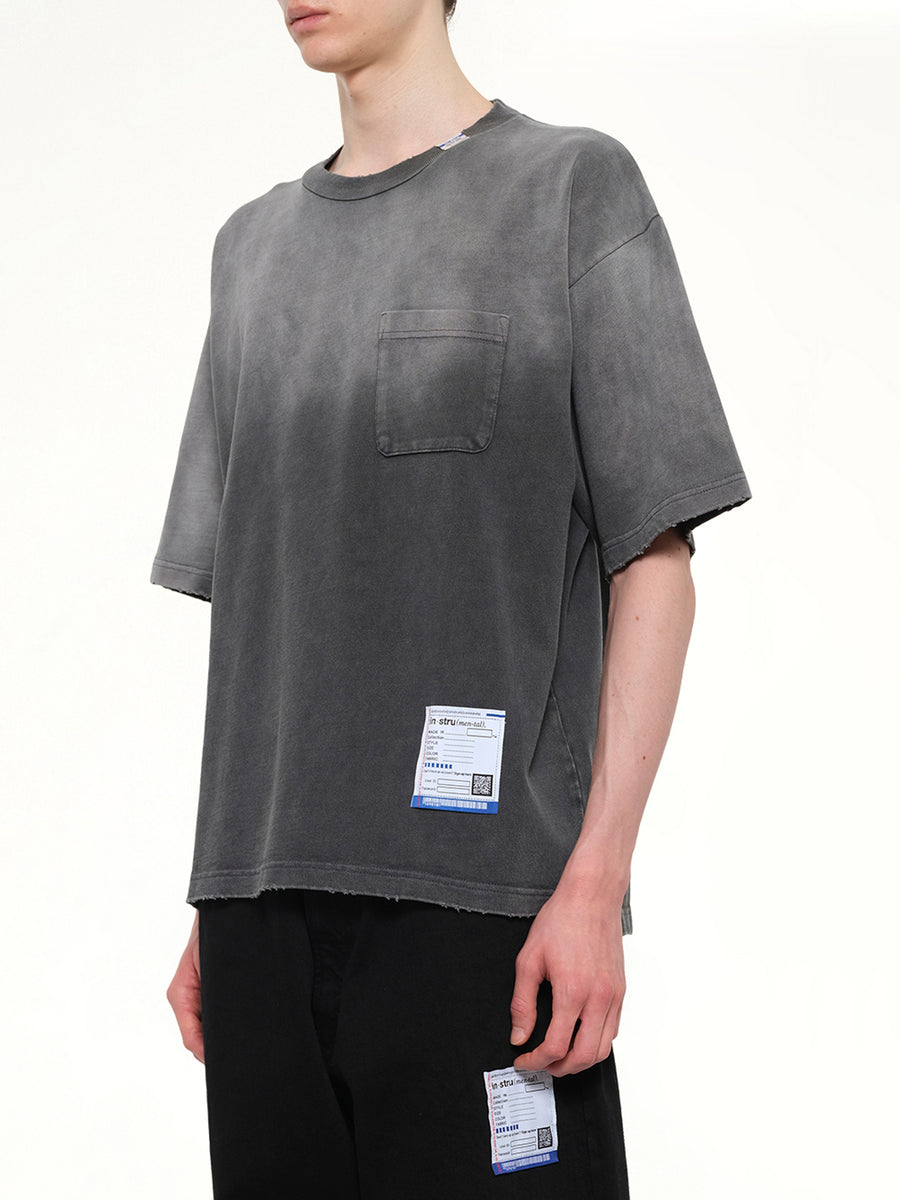 Instrumental Distressed SS T-Shirt in Black