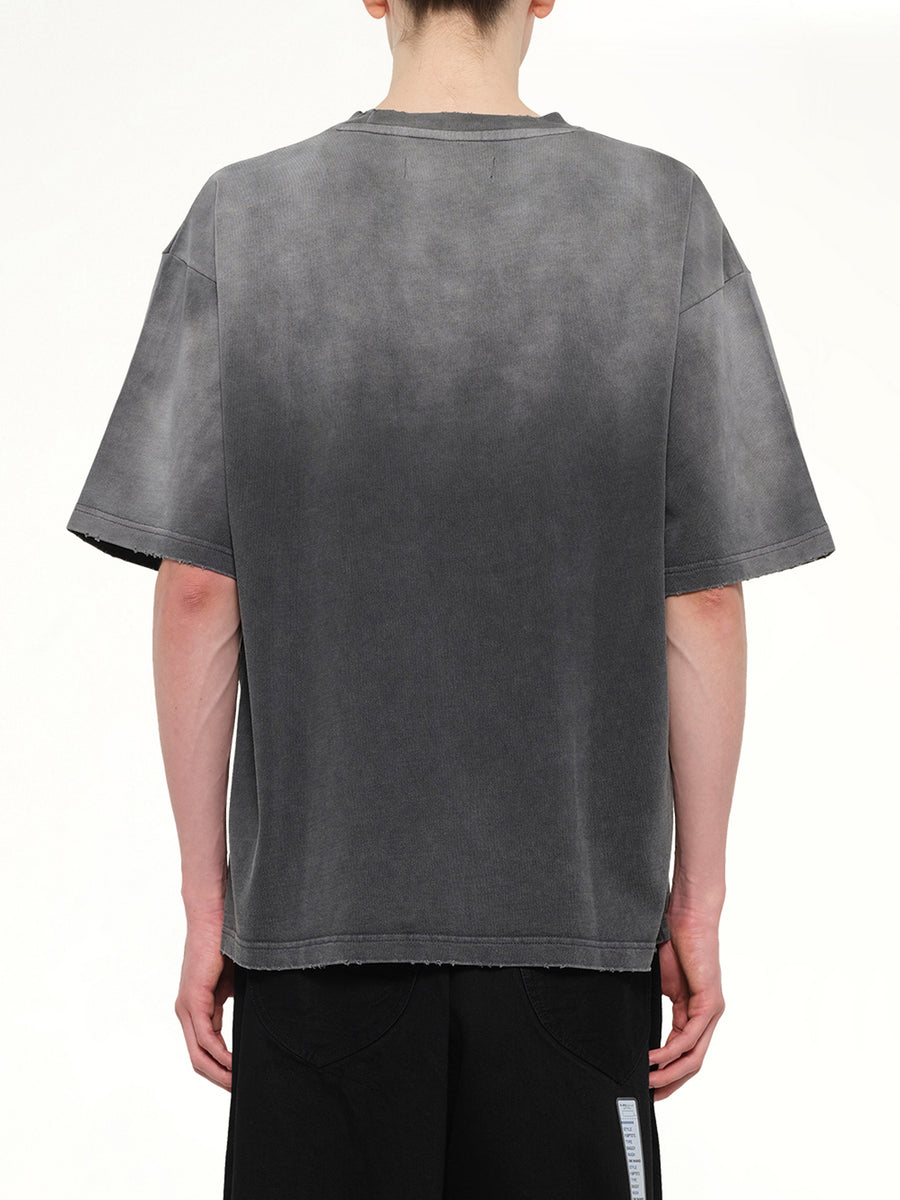 Instrumental Distressed SS T-Shirt in Black