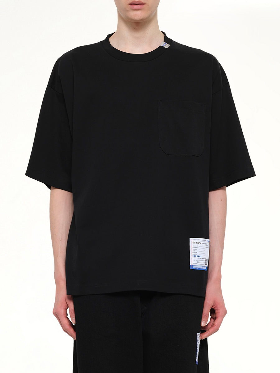 Instrumental Heavy Weight Pocket T-Shirt in Black