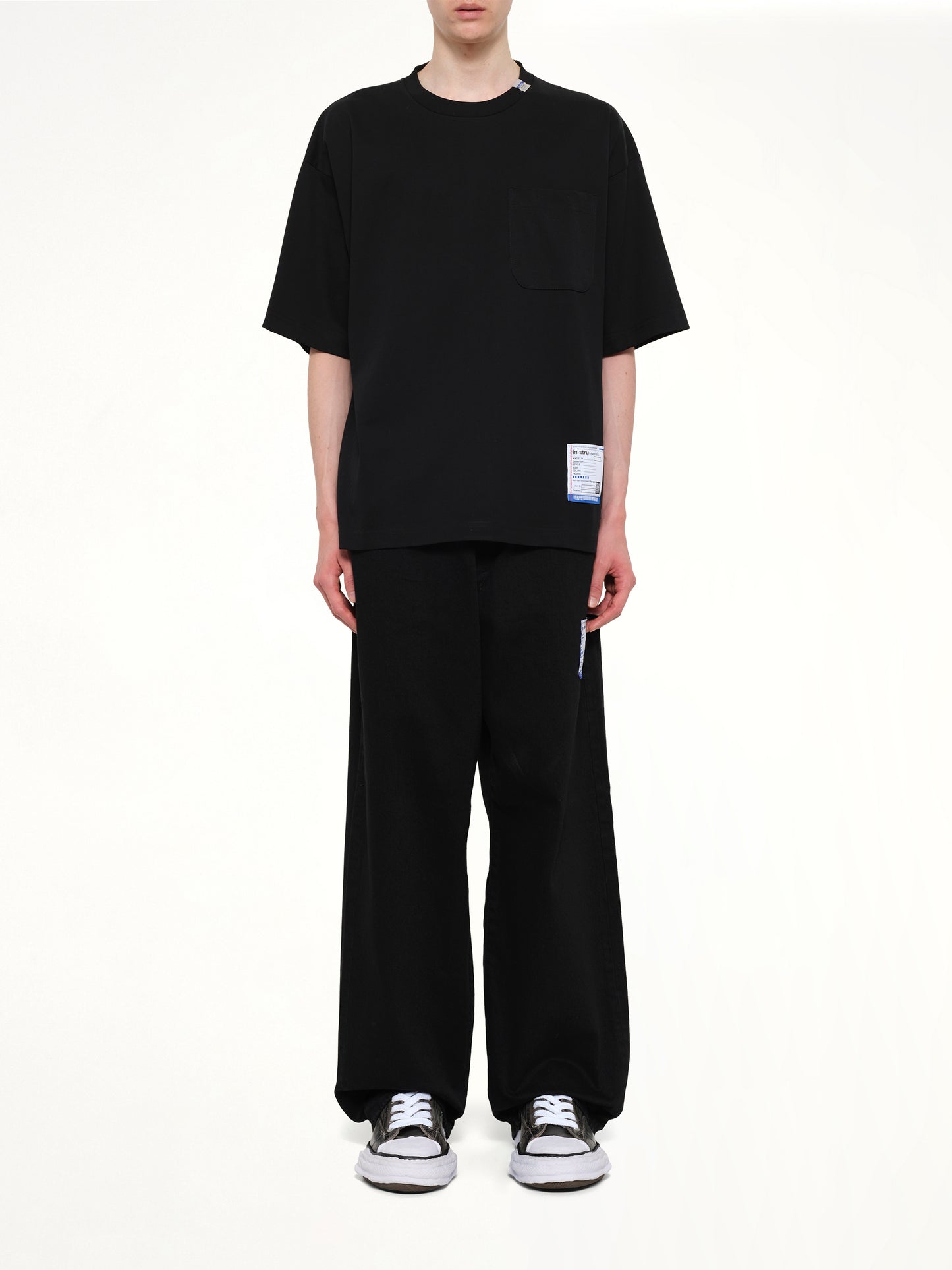 Instrumental Heavy Weight Pocket T-Shirt in Black