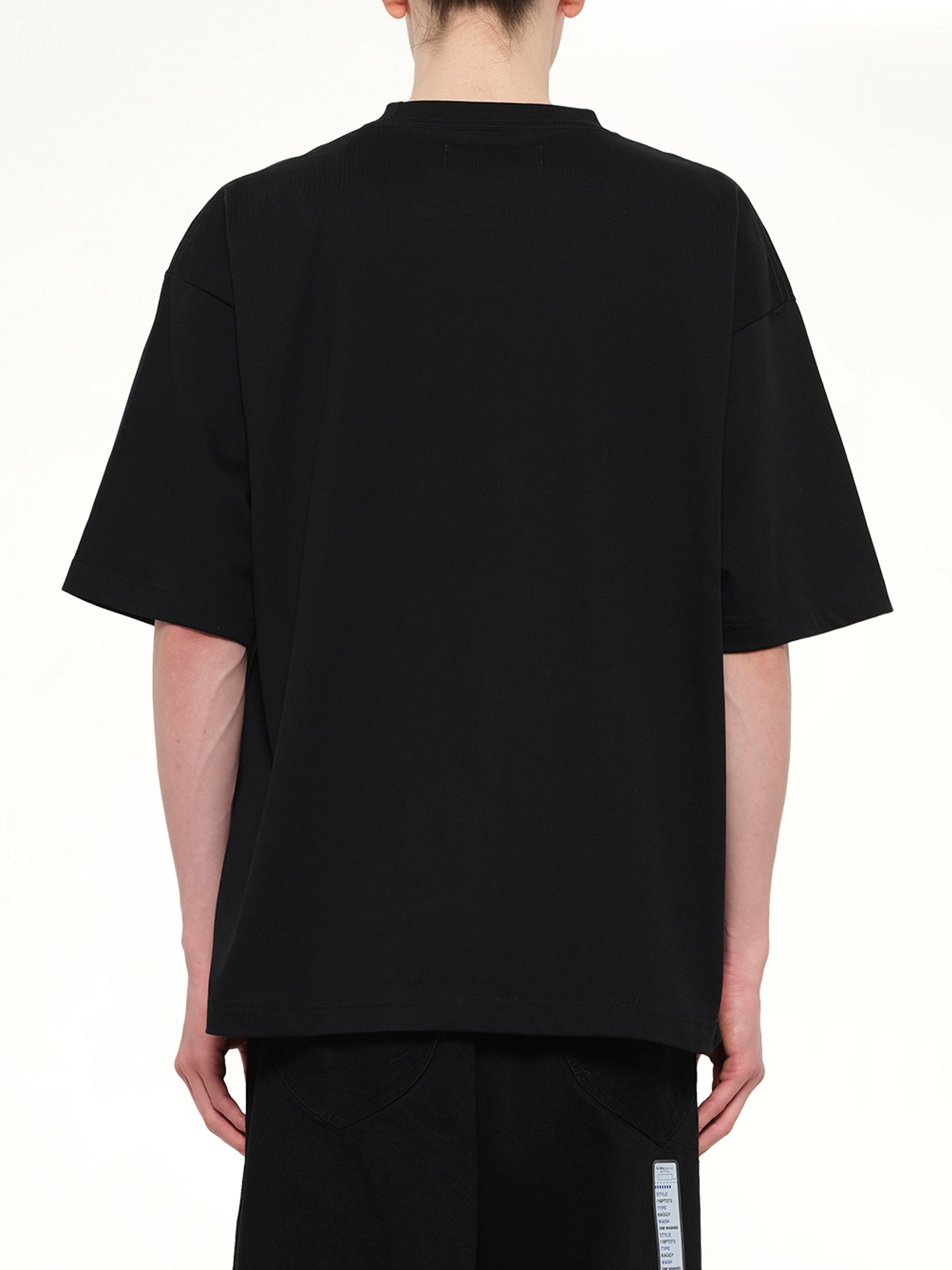 MAISON MIHARA YASUHIRO Instrumental Heavy Weight Pocket T-Shirt in Black Back View from MARAIS