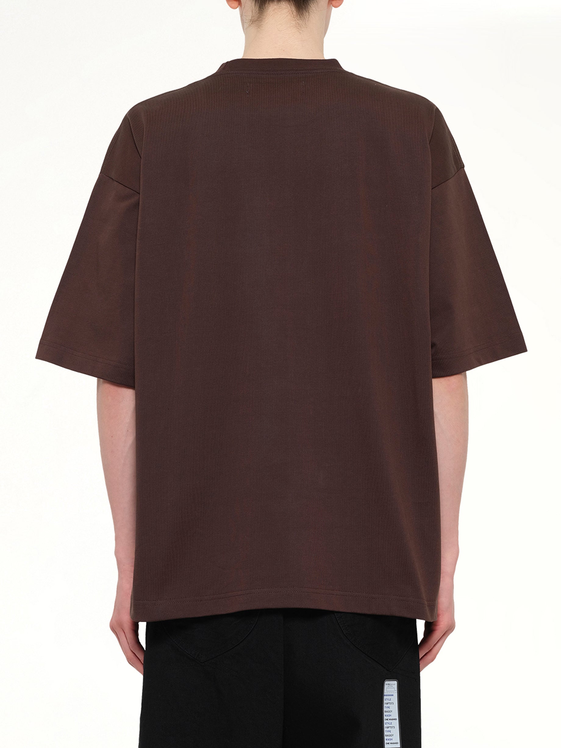 MAISON MIHARA YASUHIRO Instrumental Heavy Weight Pocket T-Shirt in Brown Back View from MARAIS