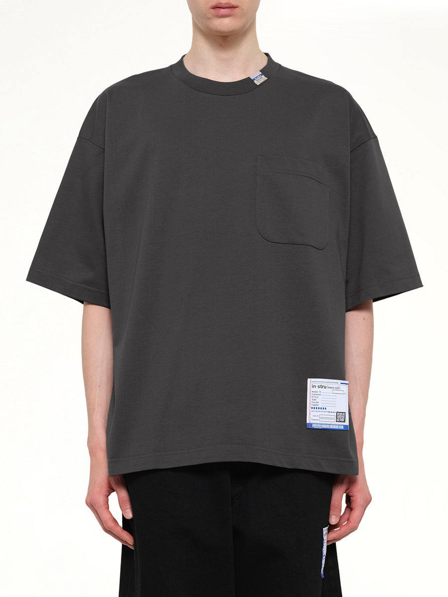Instrumental Heavy Weight Pocket T-Shirt in Dark Gray