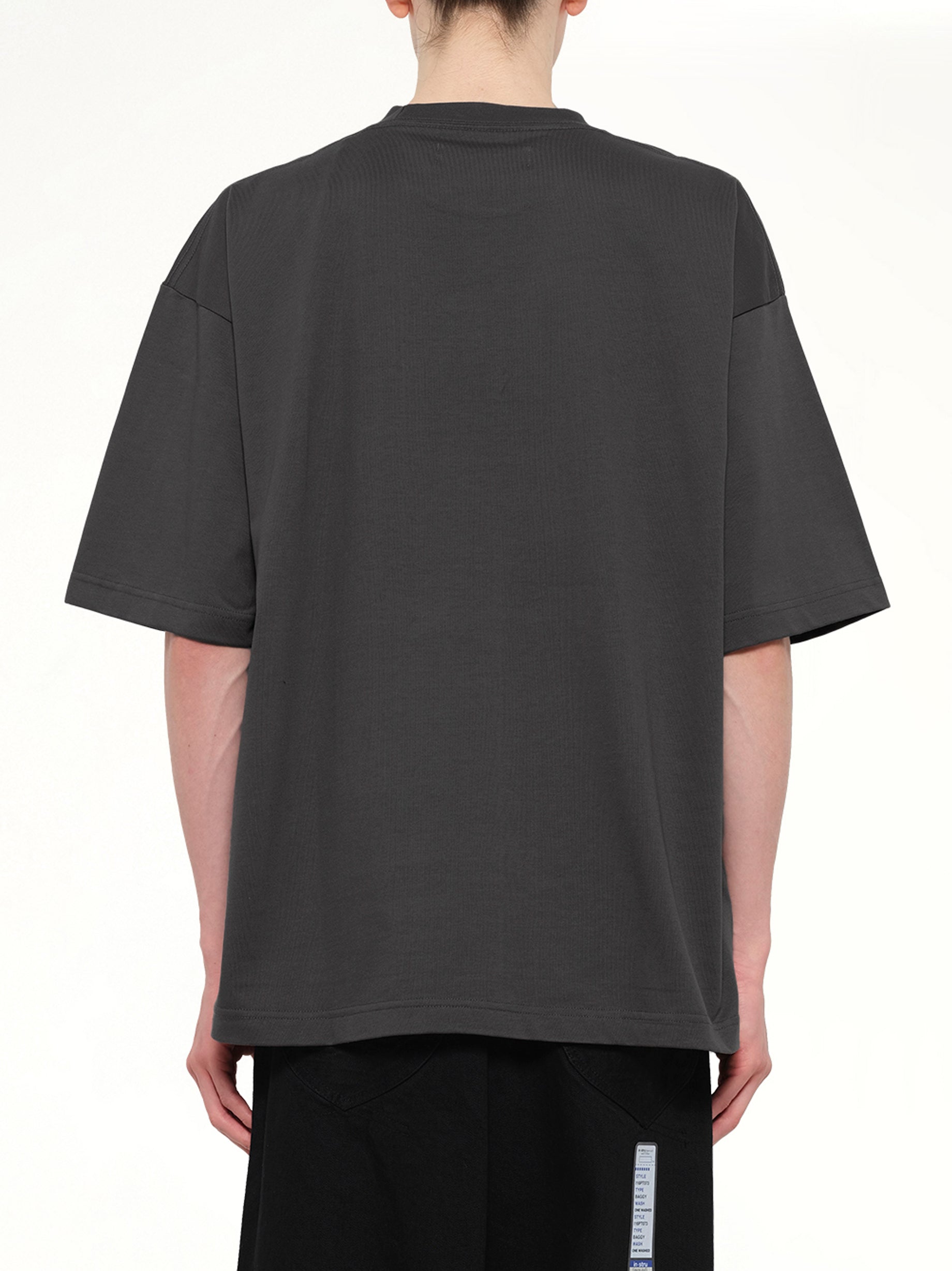 MAISON MIHARA YASUHIRO Instrumental Heavy Weight Pocket T-Shirt in Dark Gray Back View from MARAIS