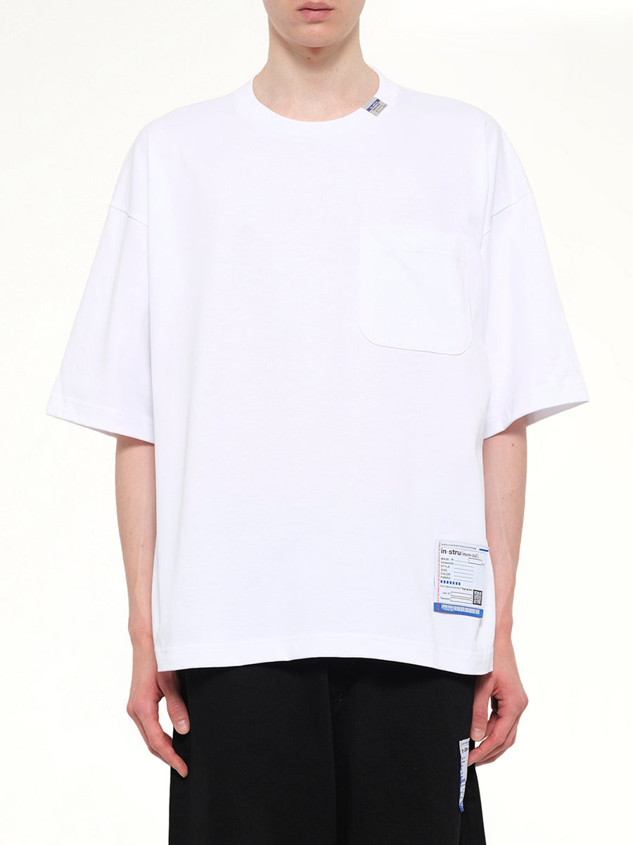 Instrumental Heavy Weight Pocket T-Shirt in White