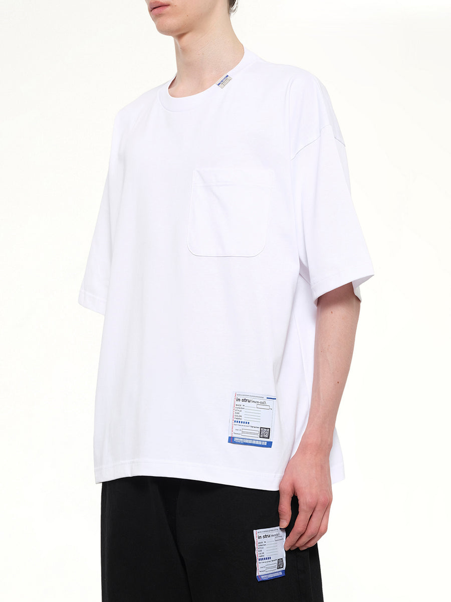Instrumental Heavy Weight Pocket T-Shirt in White