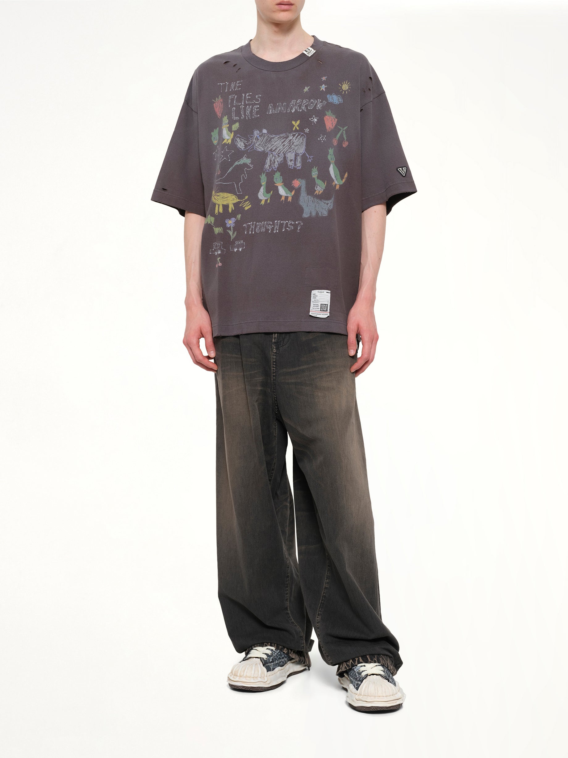 MAISON MIHARA YASUHIRO Kids Doodle T-Shirt in Black Full Reference from MARAIS