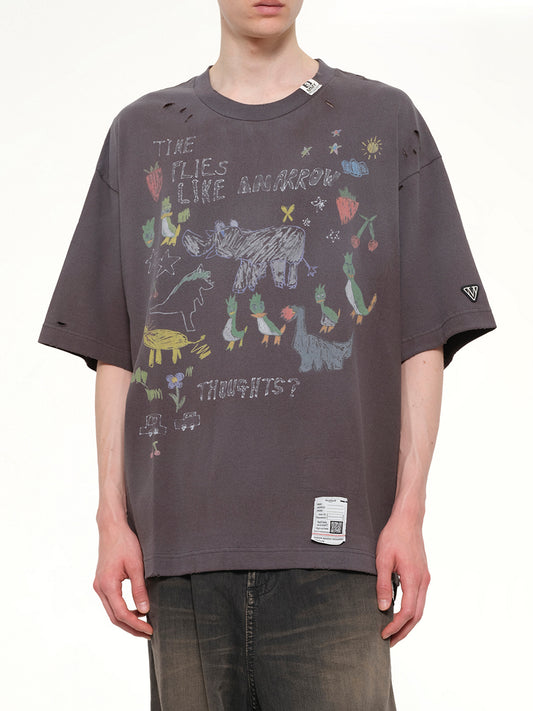 Kids Doodle T-Shirt in Black