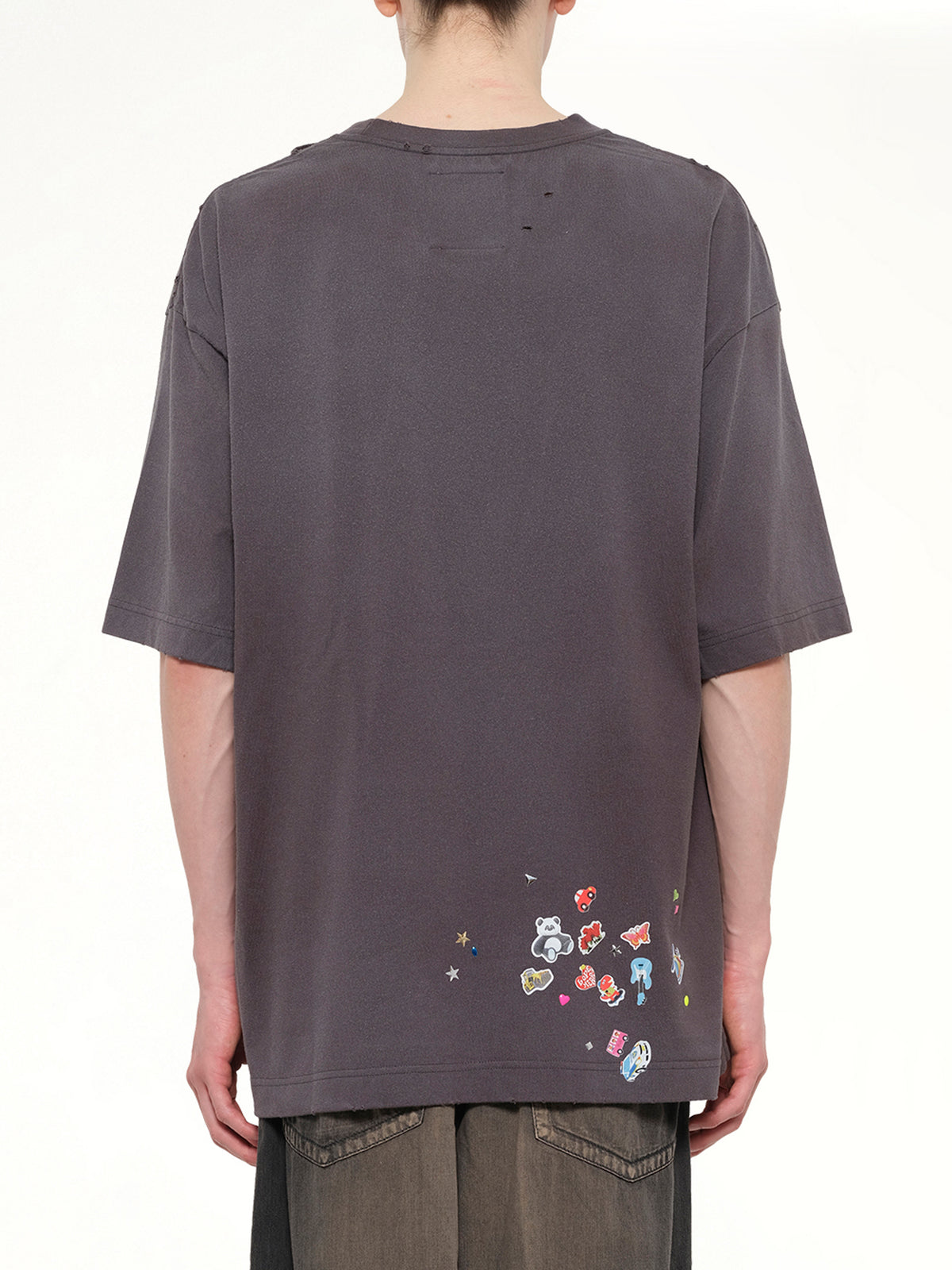 Kids Sticker T-Shirt in Black