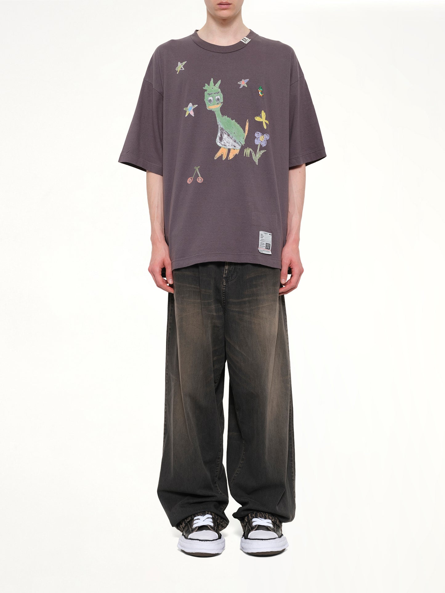 Leon Kids Doodle T-Shirt in Black