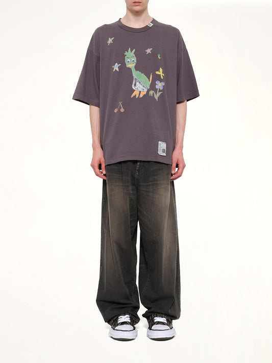 Leon Kids Doodle T-Shirt in Black