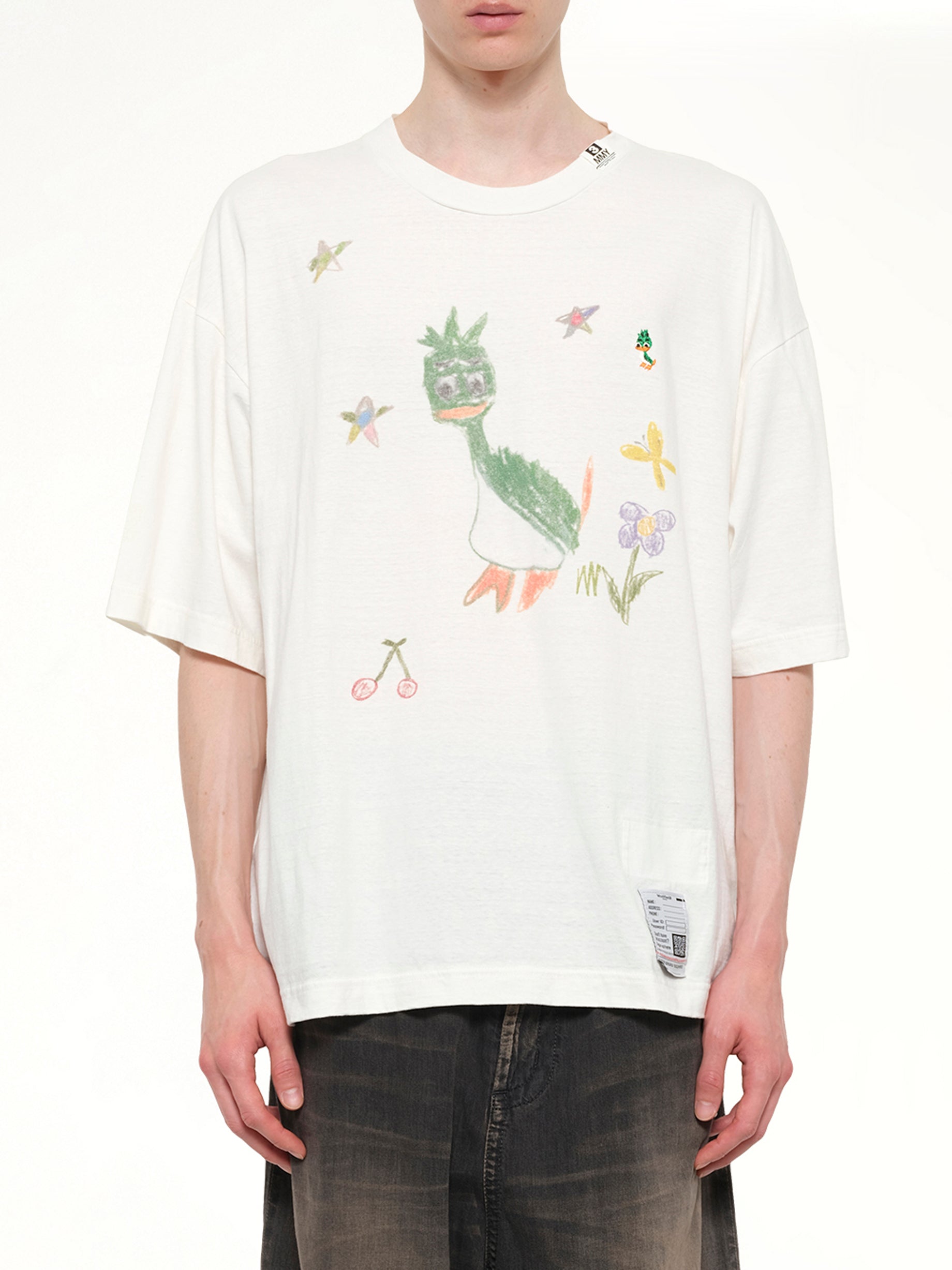 Leon Kids Doodle T-Shirt in White