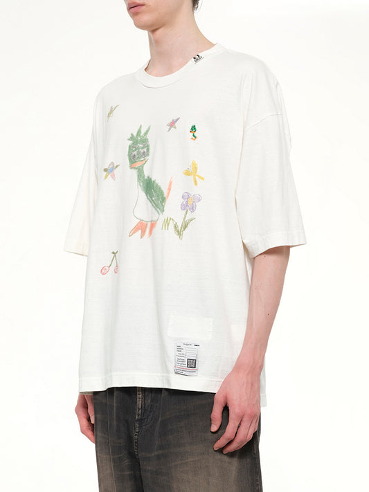 Leon Kids Doodle T-Shirt in White