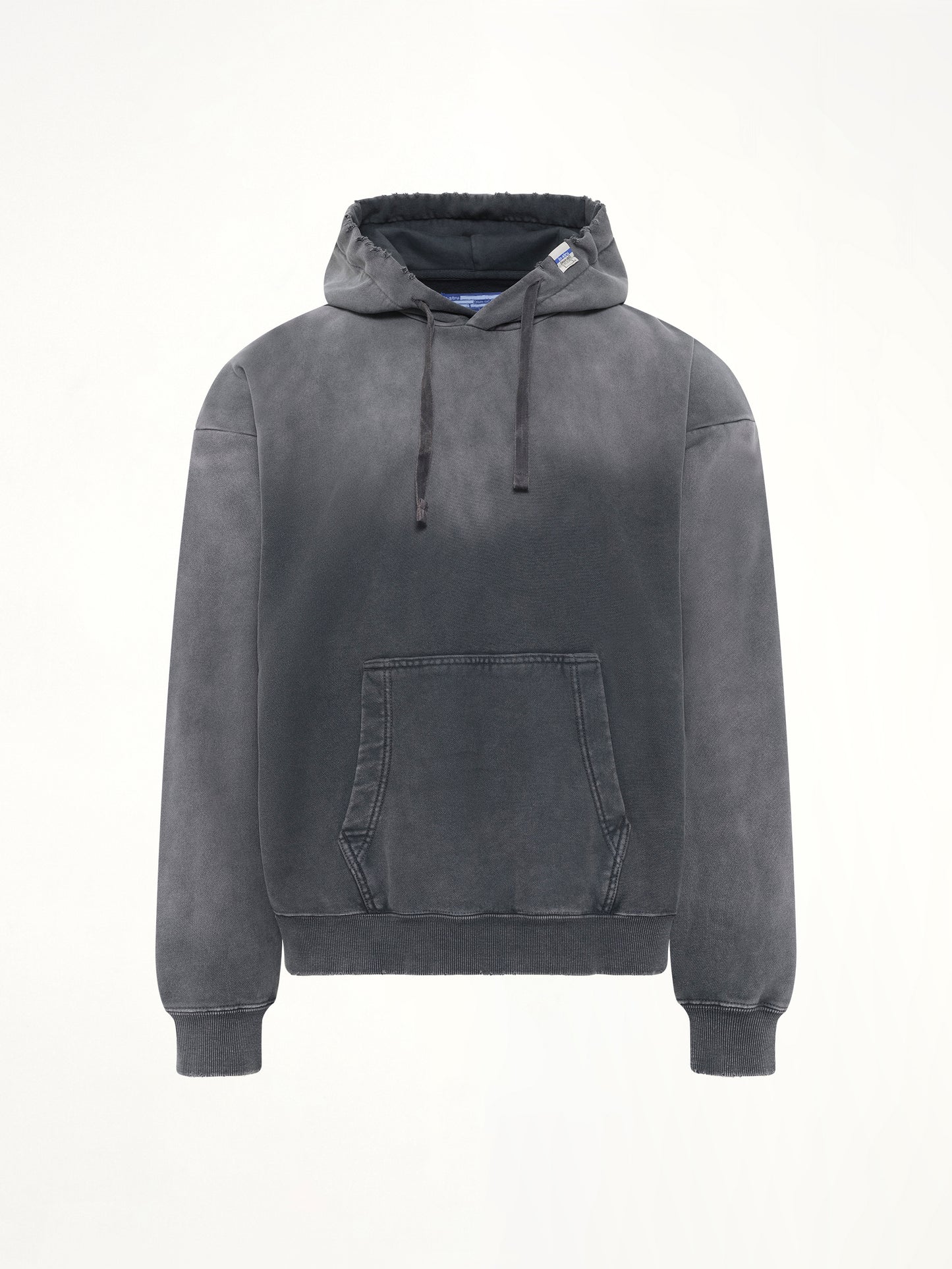 Instrumental French Terry Distressed Hoodie in Black