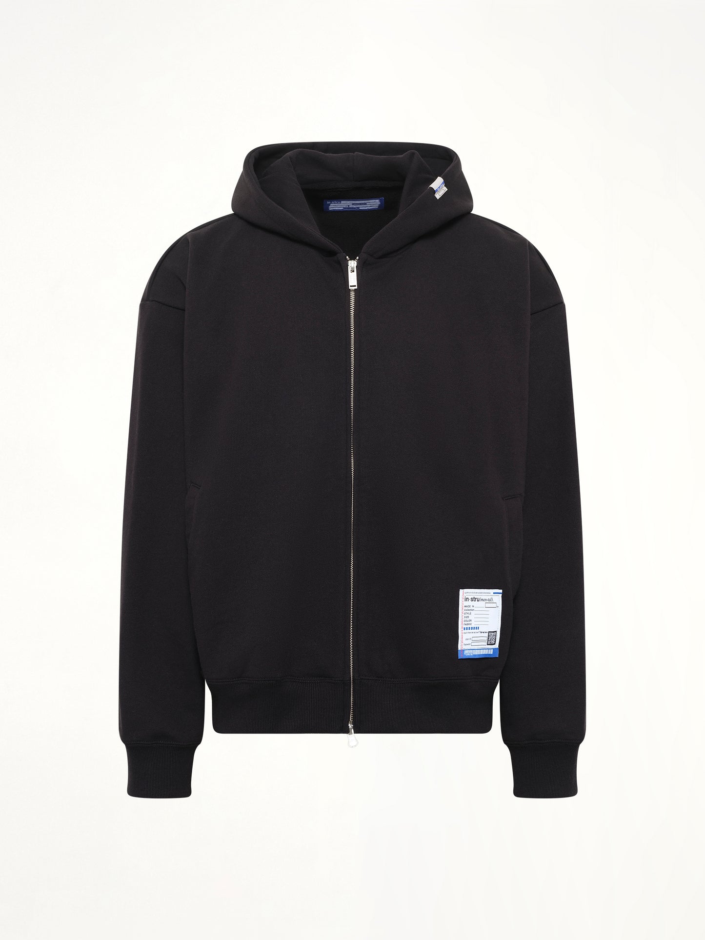 Instrumental Heavy Weight Zip Hoodie in Black