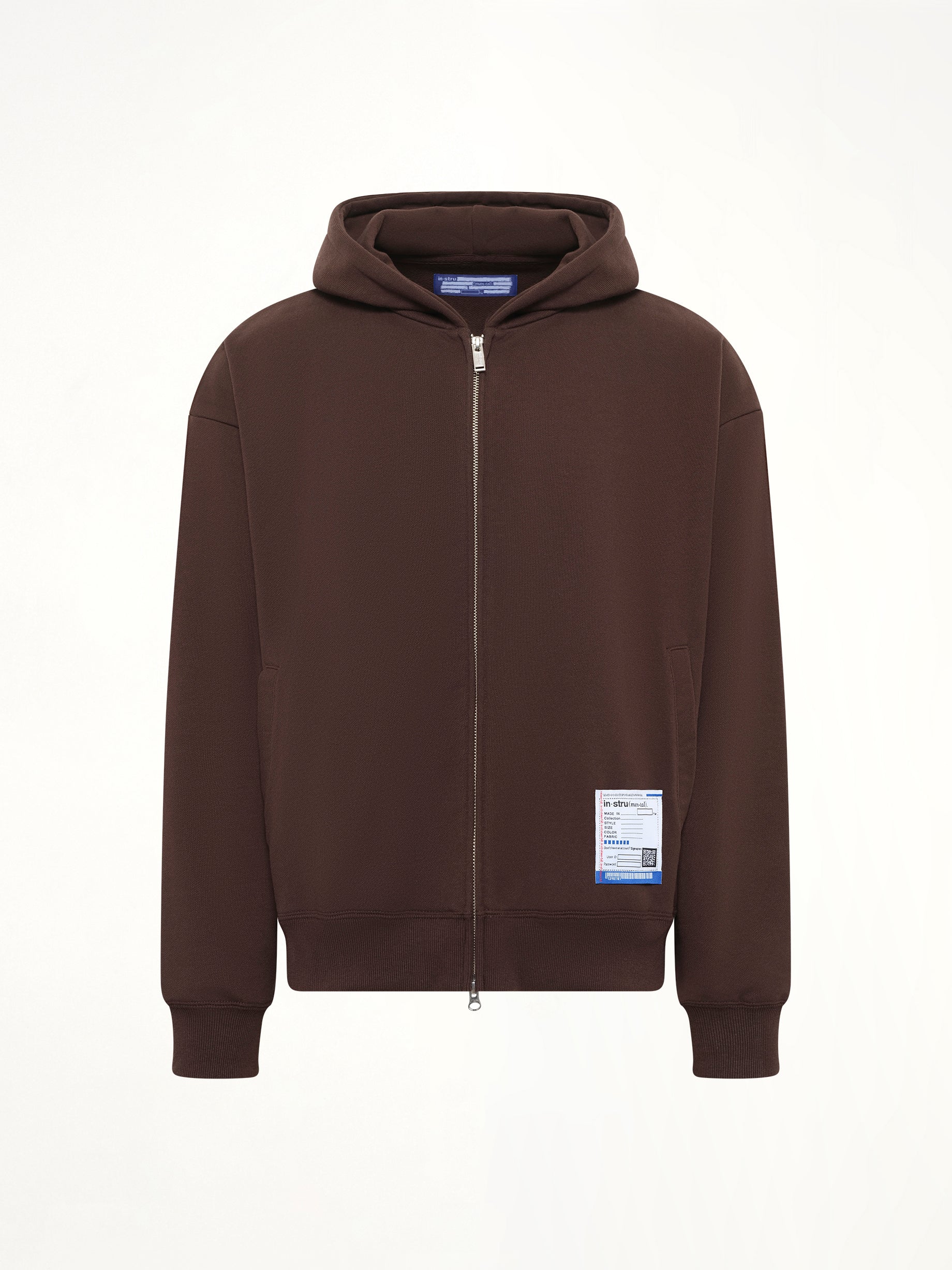 MAISON MIHARA YASUHIRO , Instrumental Heavy Weight Zip Hoodie in Brown Product Photo from MARAIS
