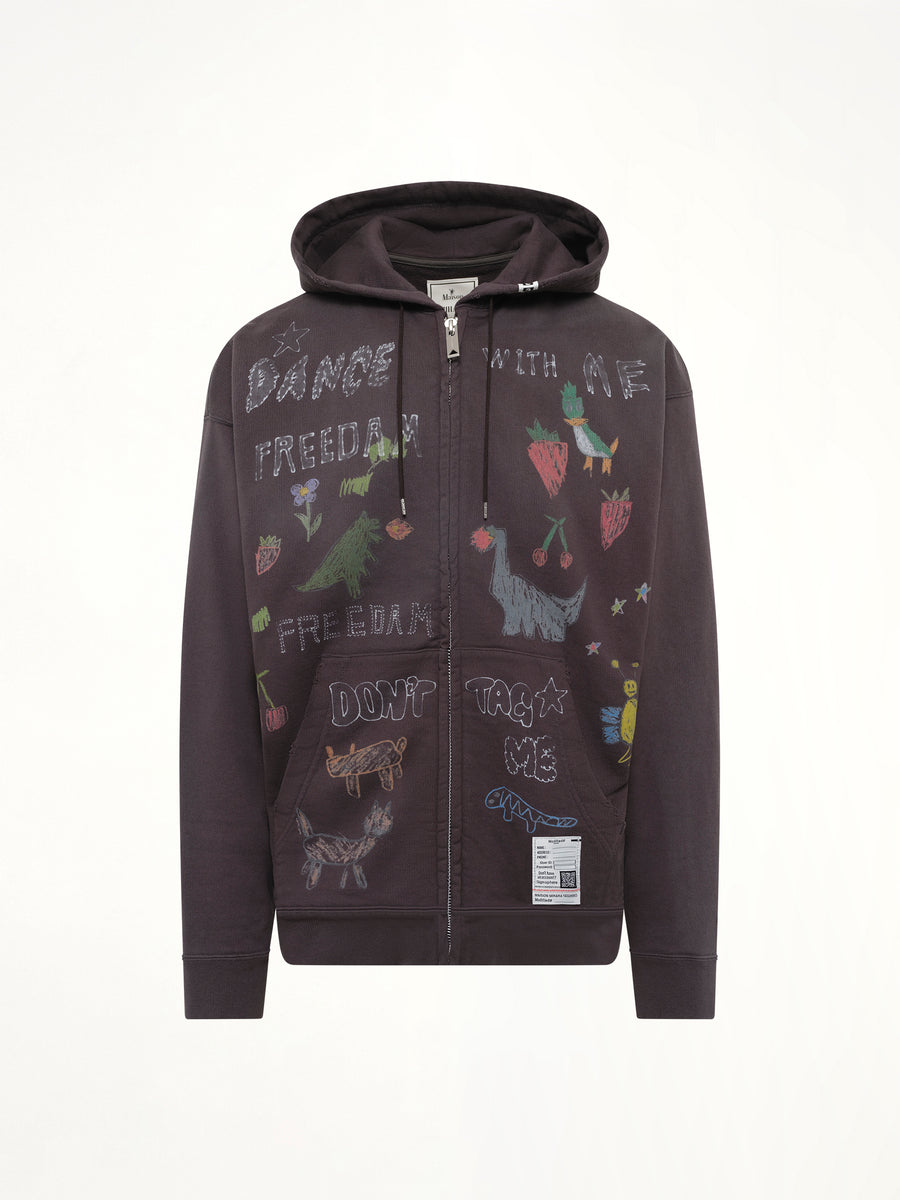 Kids Doodle Parka in Black