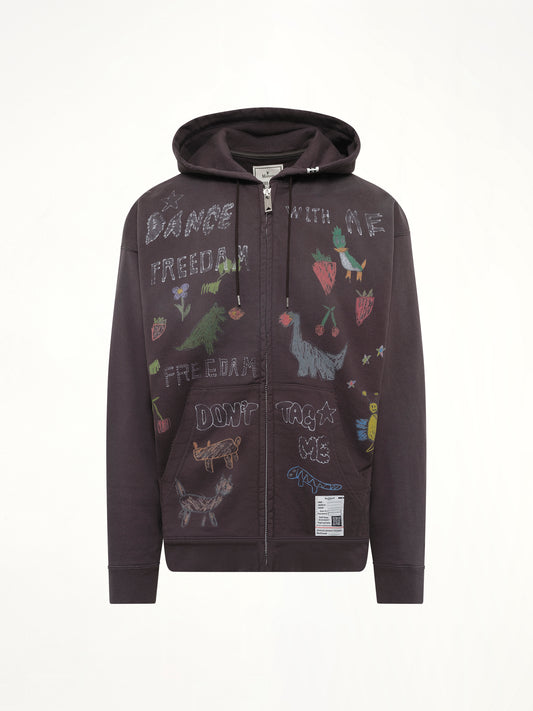 Kids Doodle Parka in Black