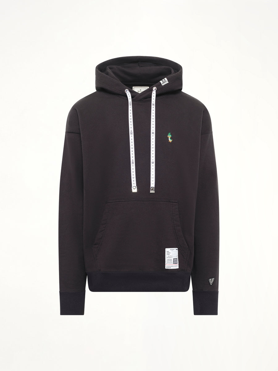 Leon Embroidery Hoodie in Black