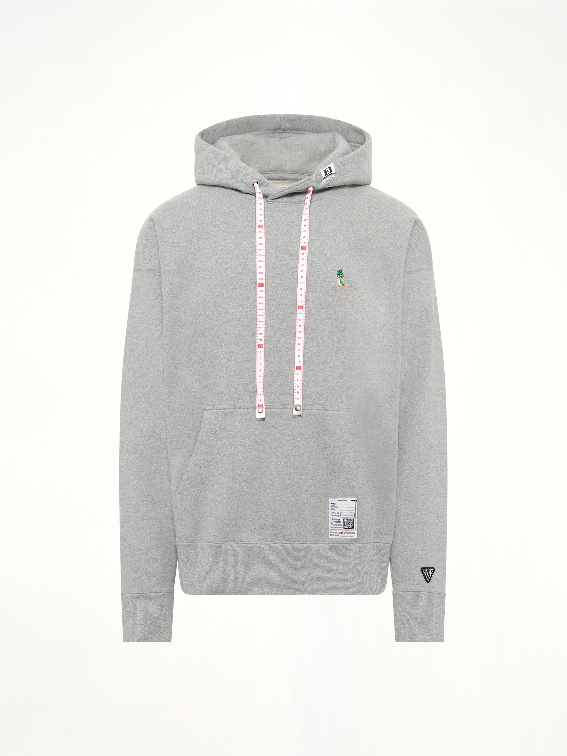 MAISON MIHARA YASUHIRO Leon Embroidery Hoodie in Gray Product Photo from MARAIS