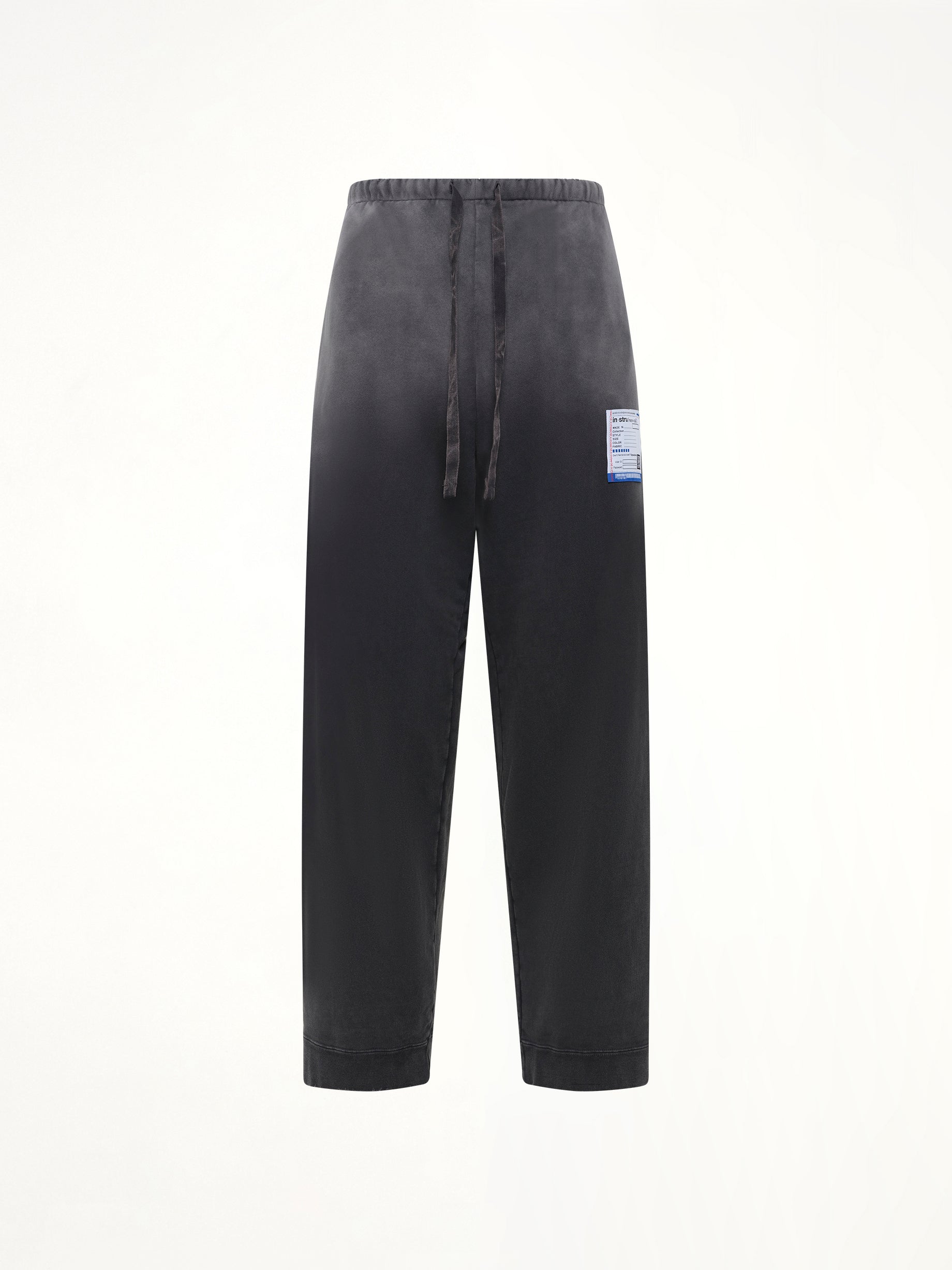 MAISON MIHARA YASUHIRO Instrumental French Terry Distressed Easy Pants in Black Product Photo from MARAIS