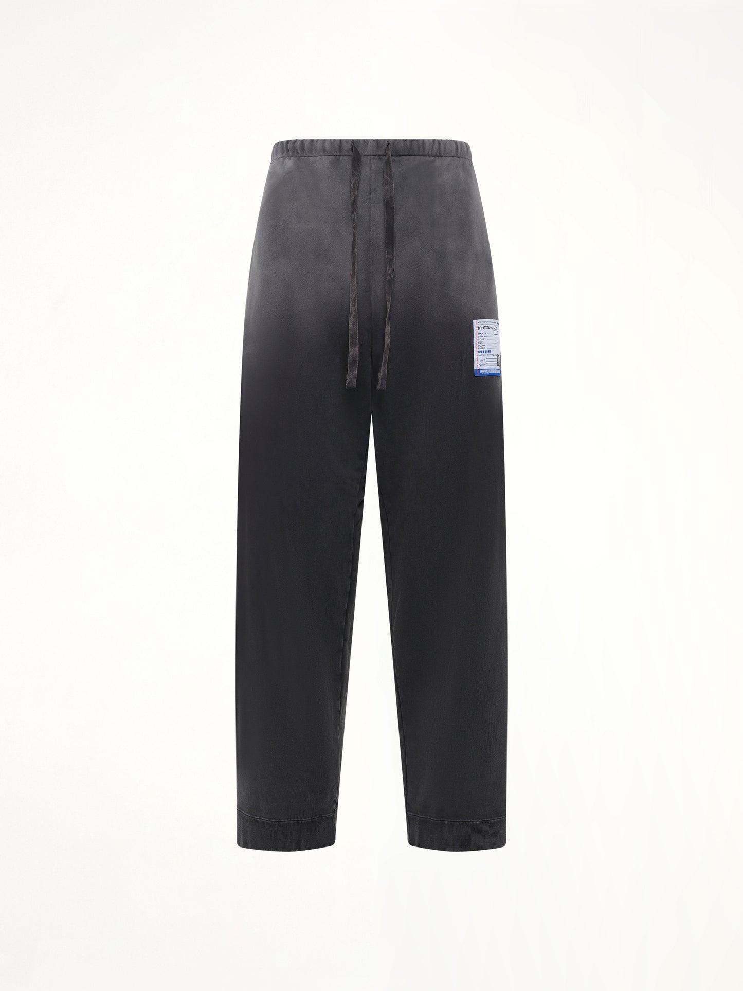Instrumental French Terry Distressed Easy Pants in Black