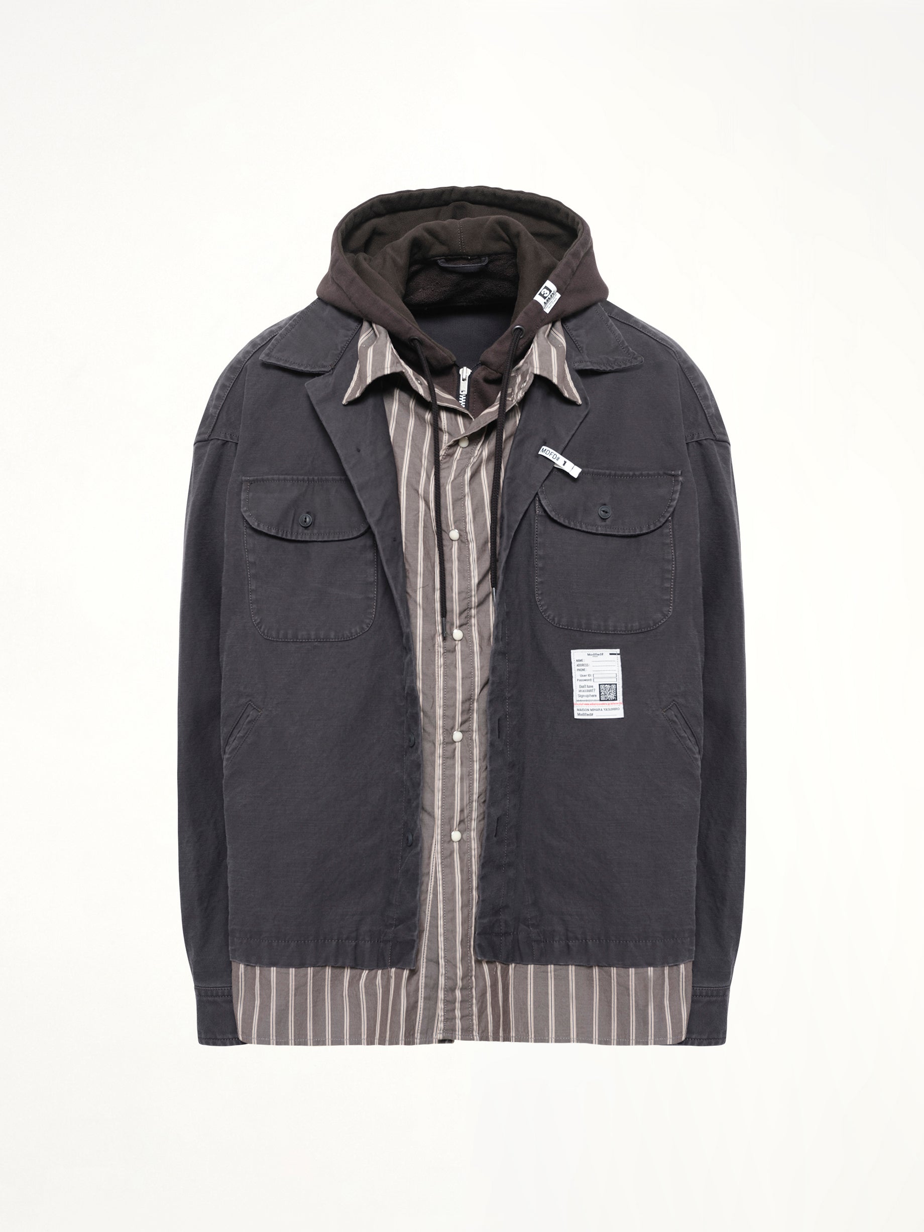 MAISON MIHARA YASUHIRO Triple Layered L/S Shirts in Black Product Photo from MARAIS