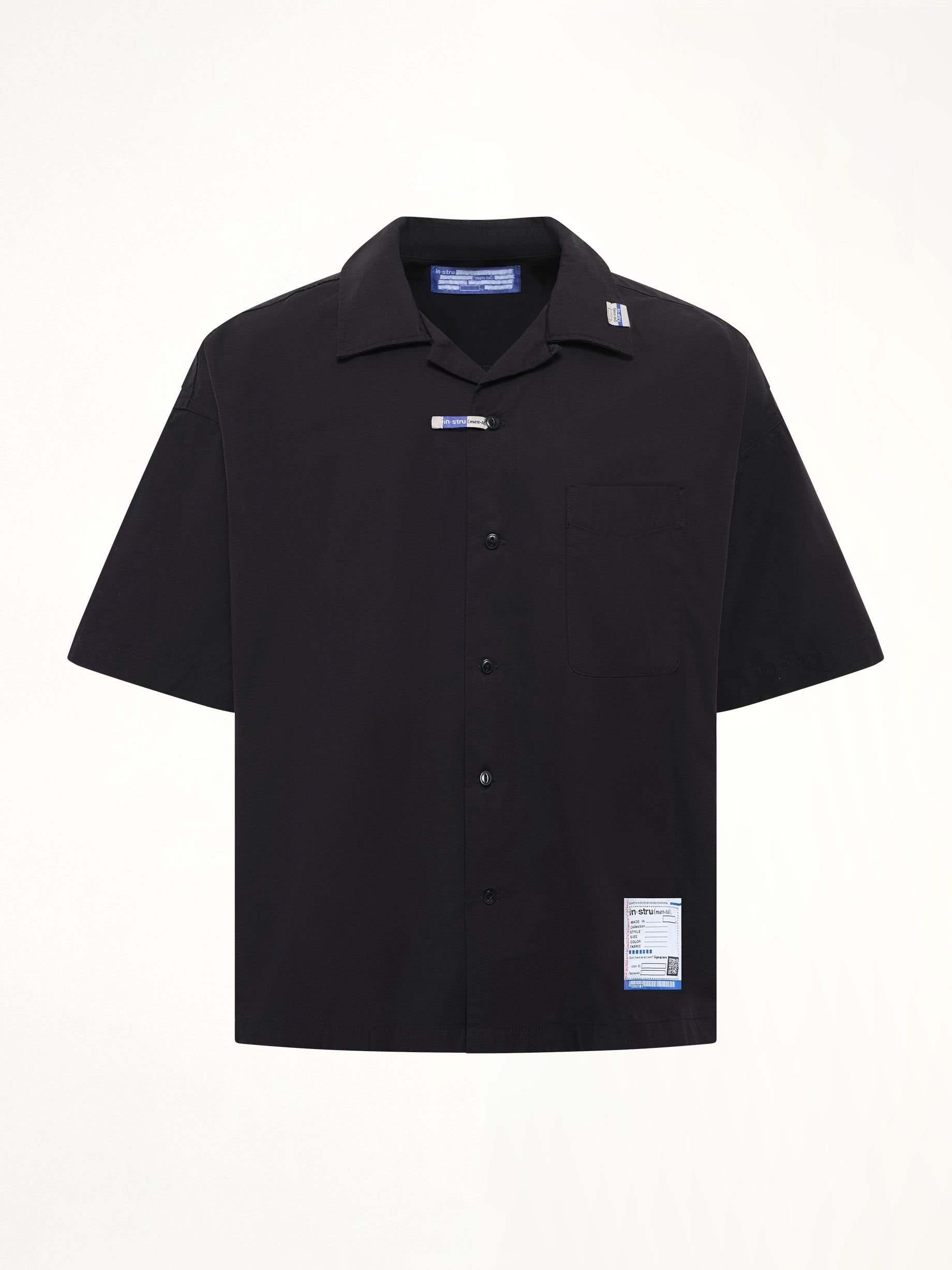 MAISON MIHARA YASUHIRO Instrumental High Density OX Shirts in Black Product Photo from MARAIS